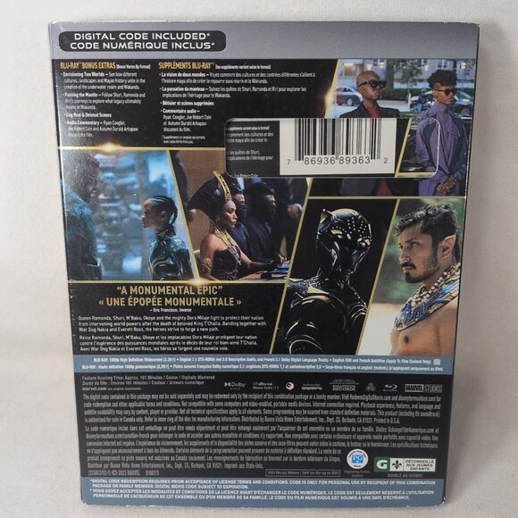 Black Panther: Wakanda Forever Blu-Ray New Sealed w/ slipcover BILINGUAL ENG FR - Picture 6 of 7